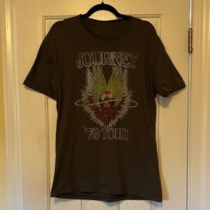 Journey '79 Tour Brown T-Shirt Adult Small Unisex